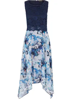 Chiffon jurk met kant, bonprix