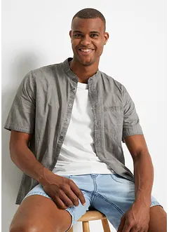 Overhemd in washed out look met korte mouwen, bonprix