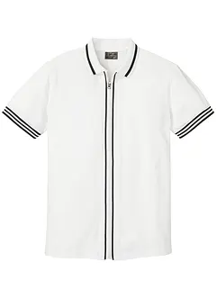 Piqué poloshirt met ritssluiting van katoen, bonprix