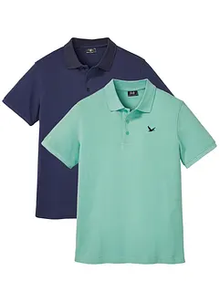 Poloshirt (set van 2), korte mouw, bonprix