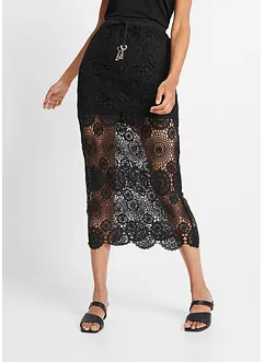 Maxi rok in gehaakte look, bonprix