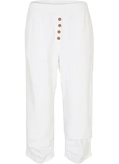 High waist 3/4 broek met linnen en comfortband, bonprix