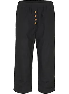 High waist 3/4 broek met linnen en comfortband, bonprix