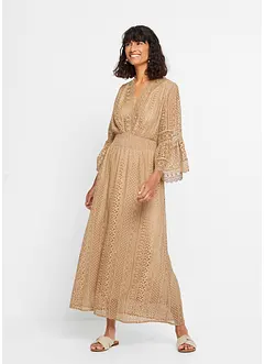 Maxi jurk in gehaakte look, bonprix