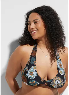 Halter bikinitop met gerecycled polyamide, bonprix