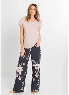 Pyjama met wijde broek (2-dlg.), bonprix