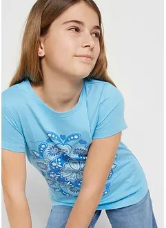 Meisjes T-shirt van biologisch katoen, bonprix