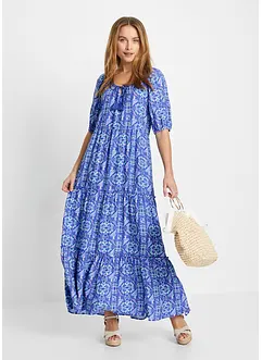 Gedessineerde maxi jurk van viscose, bonprix