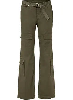 Cargo broek met riem, bonprix