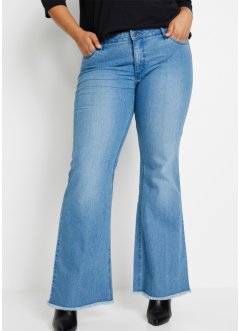 Flared jeans met rafelige randen, RAINBOW