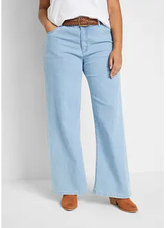 Wide leg stretch jeans mid waist, bonprix