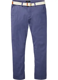 Regular fit stretch chino met comfort fit en riem, straight, bonprix