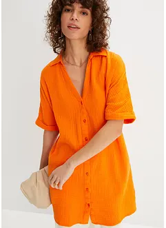 Lange, oversized blouse van mousseline, bonprix