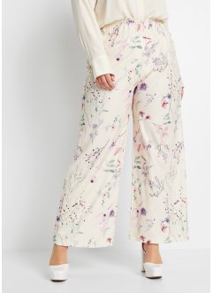 Jersey broek van crêpe met bloemenprint, RAINBOW