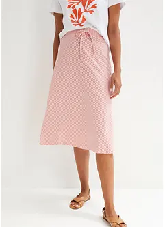 Jersey rok met strepen, knielang, bonprix