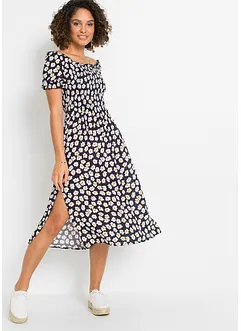 Gedessineerde midijurk van viscose, bonprix