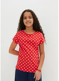 Meisjes T-shirt (set van 2) van puur biologisch katoen, bonprix