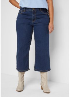 Wide leg jeans mid waist, cropped, bonprix