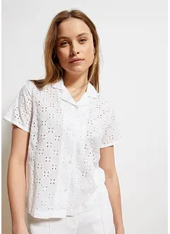 Blouse met broderie anglaise, bonprix