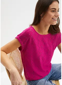 Shirt met broderie anglaise, bonprix