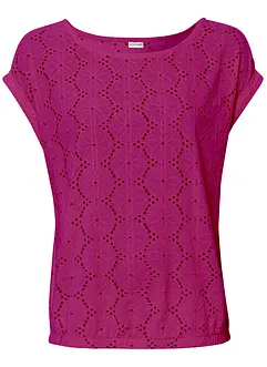 Shirt met broderie anglaise, bonprix