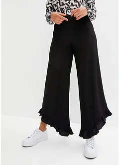Slip-on broek van gestructureerd crêpe, bonprix