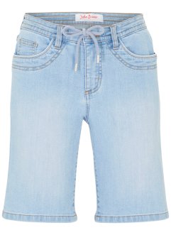 Stretch jeans bermuda met strikkoordjes, John Baner JEANSWEAR