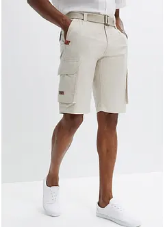 Cargo bermuda met riem, regular fit, bonprix