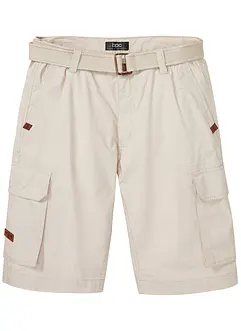 Cargo bermuda met riem, regular fit, bonprix