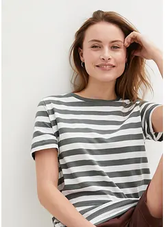 T-shirt met ronde hals van katoen (set van 2), bonprix
