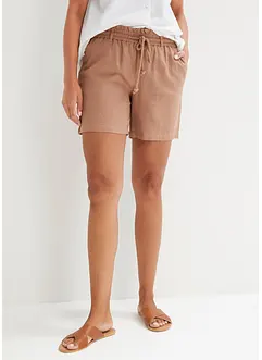 Paperbag short met linnen, bonprix