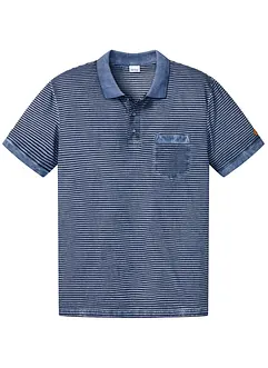 Poloshirt in gewassen look, korte mouw, bonprix