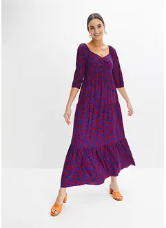 Gedessineerde maxi jurk van soepele viscose, bonprix