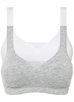 T-shirt bh zonder beugels met katoen (set van 2), bonprix