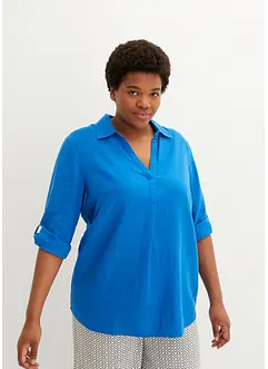 Blouse met linnen en 3/4 mouwen, bonprix