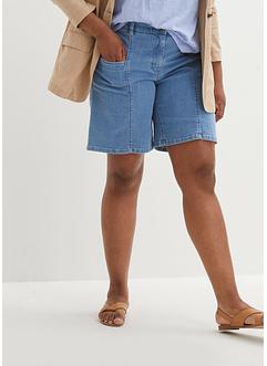 Jeans bermuda met grote zakken en comfortband, bpc bonprix collection
