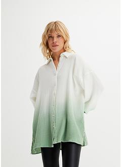 Lange blouse van mousseline met kleurverloop, RAINBOW