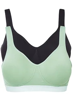 T-shirt bh zonder beugels (set van 2) met biologisch katoen, bonprix
