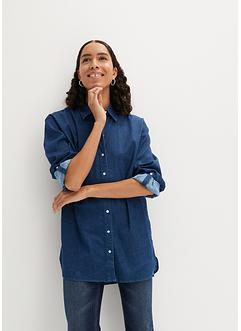 Oversized stretch spijkerblouse, bpc bonprix collection