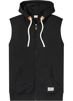 Sweatvest met capuchon in een zachte katoenmix, bonprix