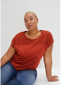Shirt met broderie anglaise, bonprix
