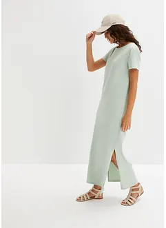 Katoenen maxi jurk met split, bonprix