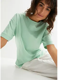 Oversized T-shirt met splitten opzij, bonprix