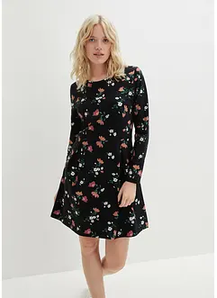 Jersey jurk met bloemenprint, bonprix