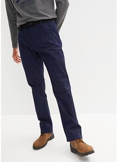 Waterafstotende outdoor broek van stretch-twill met riem, straight, bpc bonprix collection