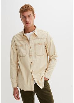 Twill overhemd met lange mouwen, loose fit, John Baner JEANSWEAR
