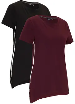 T-shirt met puntige onderrand (set van 2), bonprix