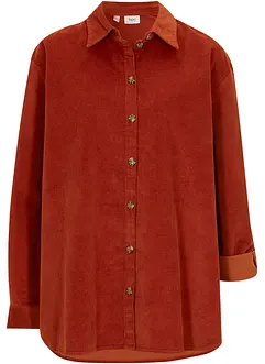 Corduroy blouse met zijsplitten, bonprix