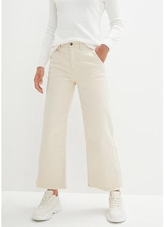 Wijde twill broek met high-waist comfortband, bpc bonprix collection