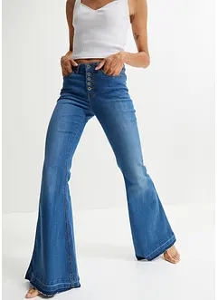 Flared jeans met onafgewerkte randen, bonprix